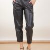 PANTALONI IN ECOPELLE - Nero, M