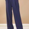 PANTALONE PALAZZO CON ELASTICO IN VITA - Blue, S