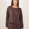 BLUSA IN VISCOSA CON POLSINI IN LUREX - Moro, TU