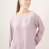 BLUSA IN CRÊPE DI VISCOSA CON DETTAGLI IN LUREX - Antico, TU