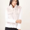 GILET CROP IN ECOPELLICCIA - Chalk, TU