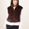 GILET CROP IN ECOPELLICCIA - Moro, TU