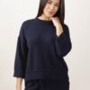 MAGLIA CON RIFINITURE A COSTINE - Navy, TU