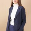 BLAZER IN MAGLIA CON FRANGE - Blue, TU