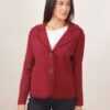 BLAZER IN MAGLIA CON FRANGE - Bordeaux, TU