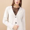 BLAZER IN MAGLIA CON FRANGE - Chalk, TU