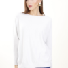 MAGLIA GLITTERATA CON TRECCIA LATERALE - Cream, TU