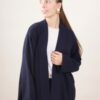 CARDIGAN MANICA KIMONO - Navy, TU