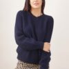 MAGLIONE CON MICROPAILLETTES - Navy, TU