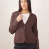 BLAZER IN MAGLIA - Dark Brown, TU