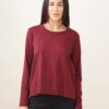 T-SHIRT MANICA LUNGA IN COTONE - Bordeaux, TU