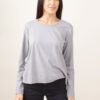 T-SHIRT MANICA LUNGA IN COTONE - Grigio, TU