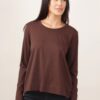 T-SHIRT MANICA LUNGA IN COTONE - Dark Brown, TU