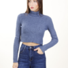 MAGLIA A COLLO ALTO A COSTE - Blu-jeans, TU