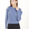 MAGLIA CON SPALLE SCOPERTE - Blu-jeans, TU