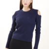 MAGLIA CON SPALLE SCOPERTE - Navy, TU