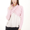 MAGLIA CROP CON SCOLLO INCROCIATO - Rose, TU