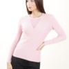 MAGLIA ADERENTE CON DETTAGLIO TRASPARENZA SULLO SCOLLO - Rose, TU