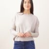 MAGLIA A MANICHE LUNGHE CON MICRO PAILLETTES - Beige, TU