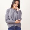 MAGLIA A MANICHE LUNGHE CON MICRO PAILLETTES - Grigio, TU