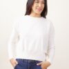 MAGLIA A MANICHE LUNGHE CON MICRO PAILLETTES - Cream, TU