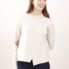 MAGLIA CON CUCITURE DECORATIVE - Beige, TU