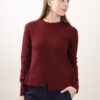 MAGLIA CON CUCITURE DECORATIVE - Bordeaux, TU