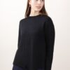 MAGLIA CON CUCITURE DECORATIVE - Nero, TU