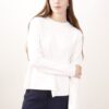 MAGLIA CON CUCITURE DECORATIVE - Panna, TU