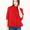 MAGLIA OVERSIZE MANICA PALLONCINO - Rosso, TU