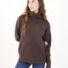 MAGLIA CON MOTIVO A COSTE - Dark Brown, TU