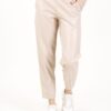 PANTALONI IN ECOPELLE - Beige, M