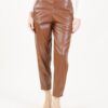 PANTALONI IN ECOPELLE - Cammello, S