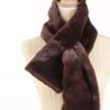 COLLO EFFETTO PELLICCIA - Dark Brown, TU