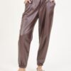 JOGGER IN ECOPELLE - Marrone, M