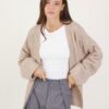 CARDIGAN CON PIUME - Beige, TU