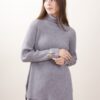 MAGLIA A COLLO ALTO A COSTINE - Grey, TU