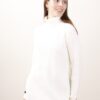 MAGLIA A COLLO ALTO A COSTINE - Cream, TU