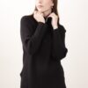 MAGLIA A COSTINE CON ZIP SUL COLLO - Nero, TU