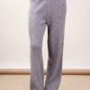 PANTALONI IN MAGLIA A COSTINE - Grey, TU