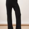 PANTALONI IN MAGLIA A COSTINE - Black, TU