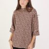 MAGLIA FANTASIA GEOMETRICA - Dark Brown, TU