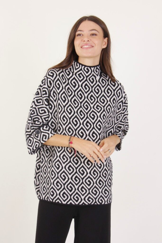 MAGLIA FANTASIA GEOMETRICA 