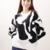 MAGLIONE CON CRISTALLI APPLICATI - Cream, TU