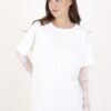 T-SHIRT CON MANICHE IN PIZZO - Cream, TU