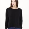 MAGLIA OVER CON SCOLLO ROTONDO E CUCITURE IN EVIDENZA - Black, TU