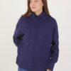 MAGLIONE A COLLO ALTO AD ANELLO CON MICRO PAILLETTES - Blu, TU