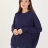 MAGLIONE GIROCOLLO  CON MICRO PAILLETTES - Blu, TU