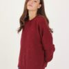 MAGLIONE GIROCOLLO  CON MICRO PAILLETTES - Bordeaux, TU