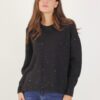 MAGLIONE GIROCOLLO  CON MICRO PAILLETTES - Black, TU